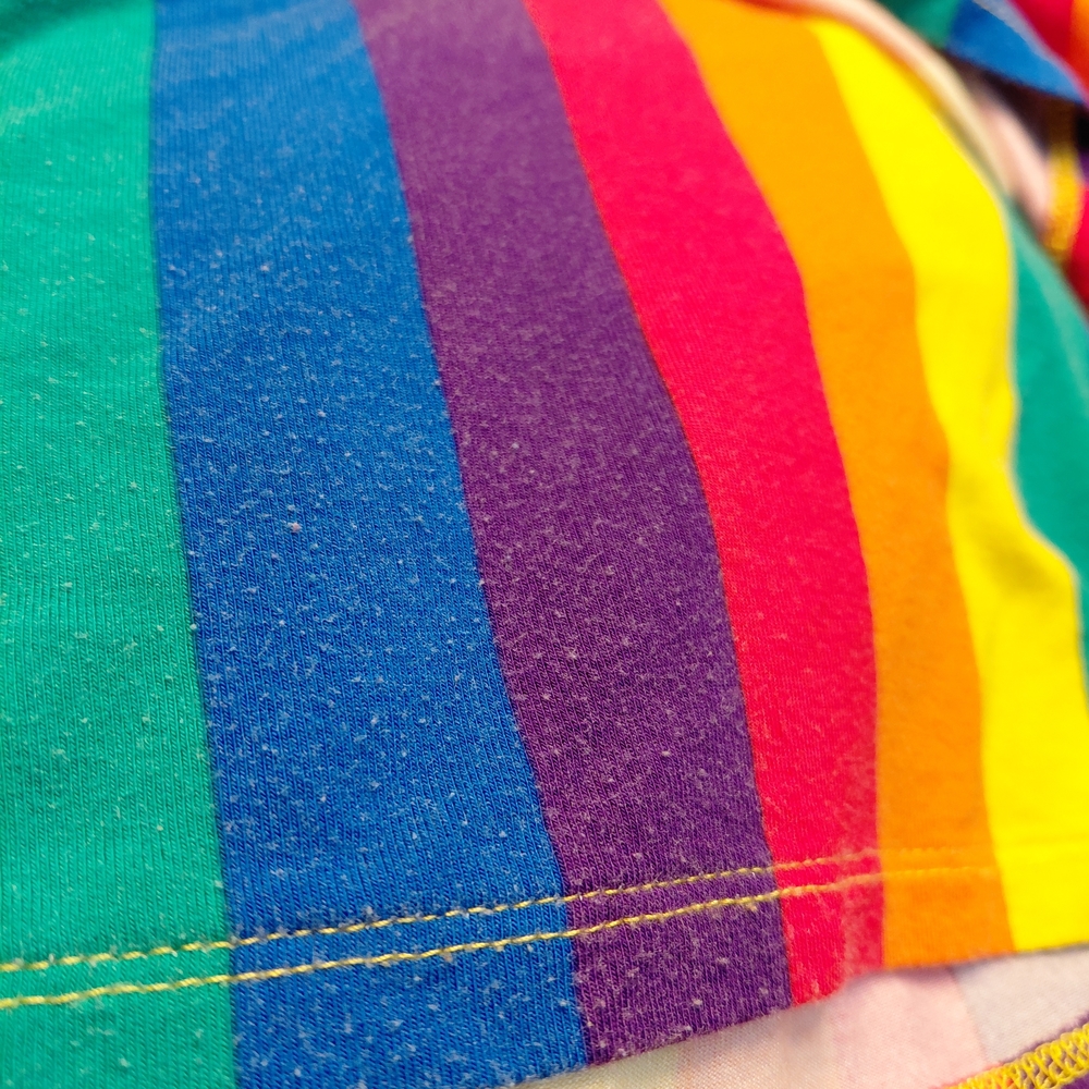 Torrid Rainbow Pride Striped Super Soft Knit Skirt, Shorts, Skort with pockets - Picture 8 of 16